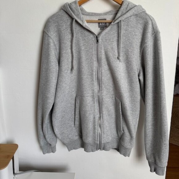 GAP Vintage Soft Full-Zip Hoodie Unisex Size XS - Light Heather Gray - Picture 2 of 7